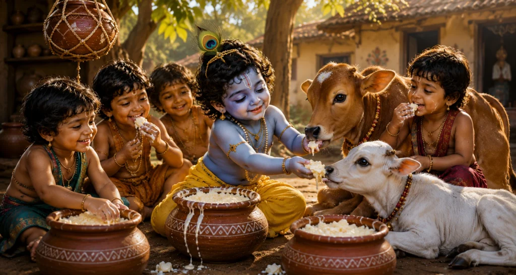 Why Lord Krishna loved butter and the story of his butter-stealing leela