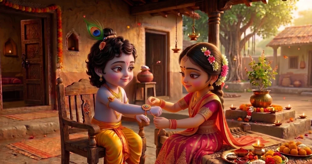 Krishna and Subhadra Rakhi Story