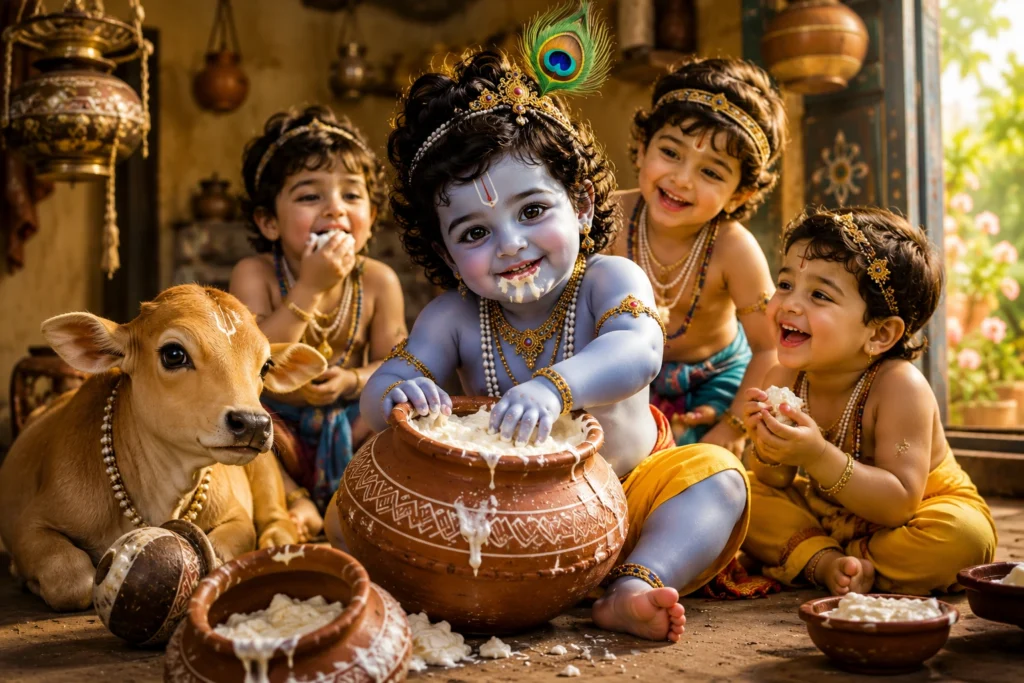 Why Lord Krishna Loved Butter – The Mystery Behind His Butter-Stealing Leela